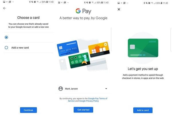 Cách thiết lập tài khoản Google Pay