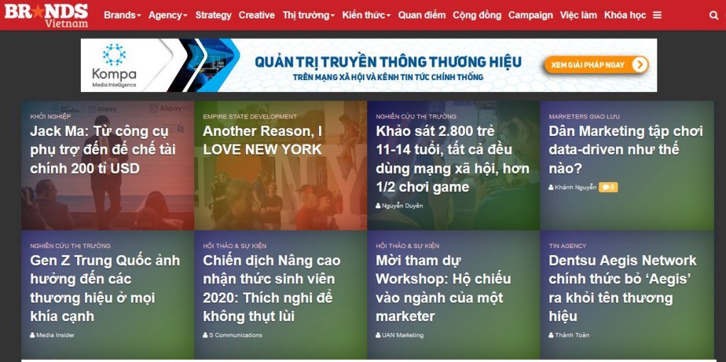 Brands Việt Nam là một trong các trang web về marketing hay nhất