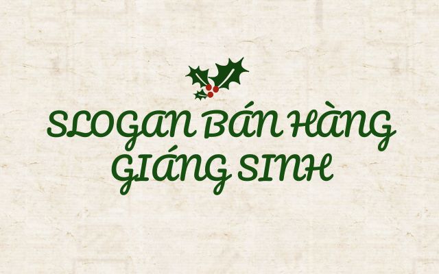 slogan ban hang giang sinh